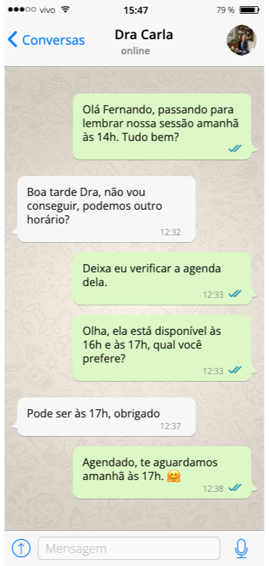 Ilustração da personalização da LIA com cores e logo da marca do psicólogo