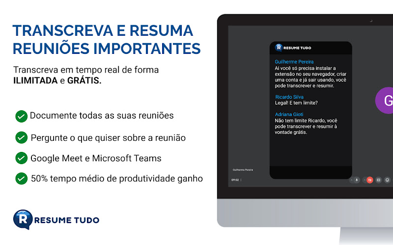 Ilustração da ferramenta de transcrição de sessões da LIA